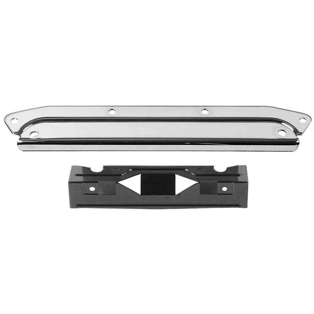 1964 Chevrolet El Camino REAR LICENSE PLATE BRACKET FOR BUMPER; 2PC; GAS DOOR BOLTS TO IT. | BP4889V