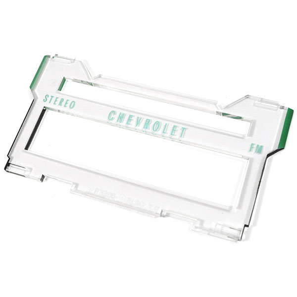 1969 Chevrolet El Camino GREEN WRITING WITH GREEN LIGHT REFLECTOR AM/FM 8-TRACK RADIO LENS | RD2828Z