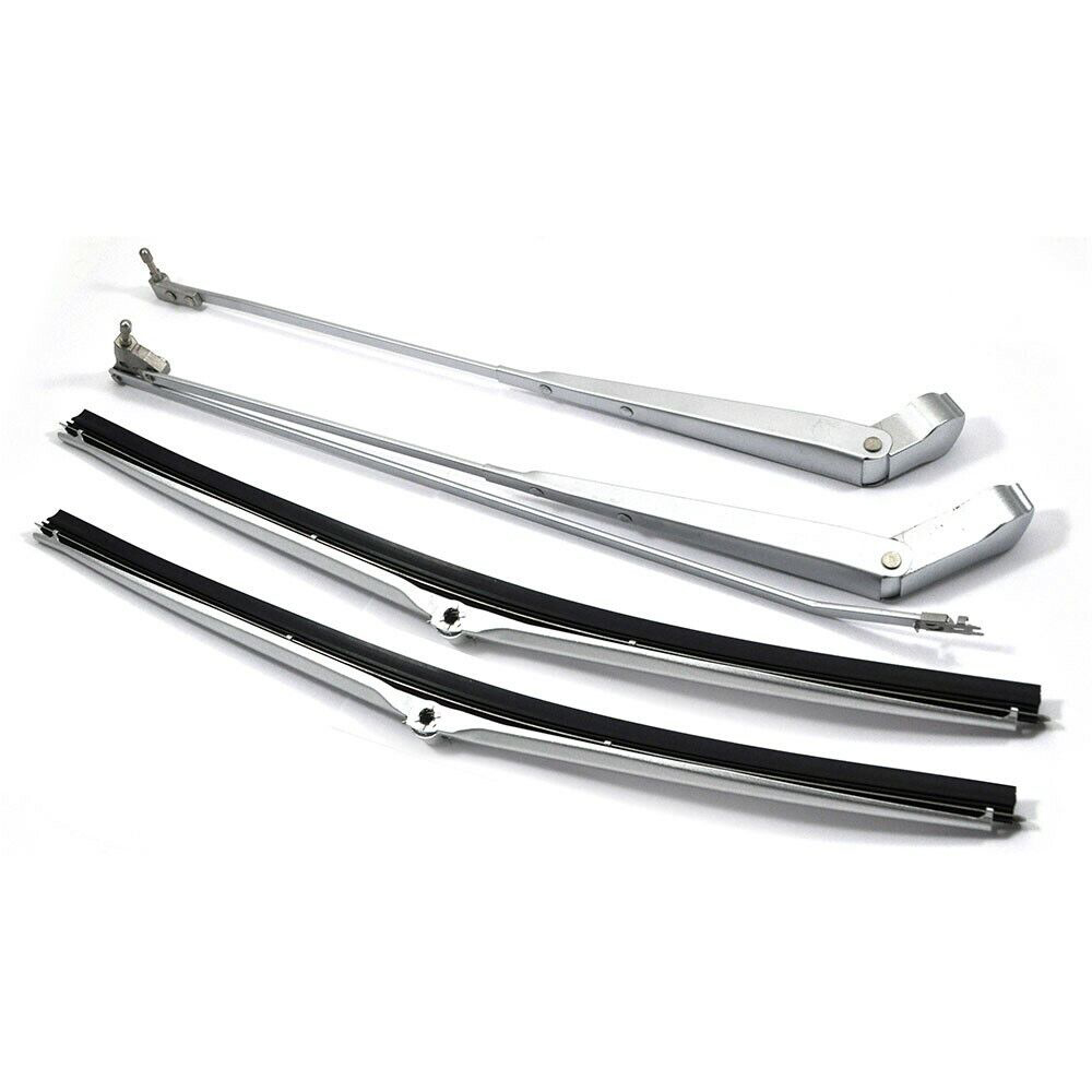 1969 Pontiac GTO/LeMans/Tempest WIPER ARM KIT, THIS KIT INCLUDES 2 WIPER ARMS WITH BLADES FOR RECESSED WIPERS (BRUSHED FINISH) | WW1654Z