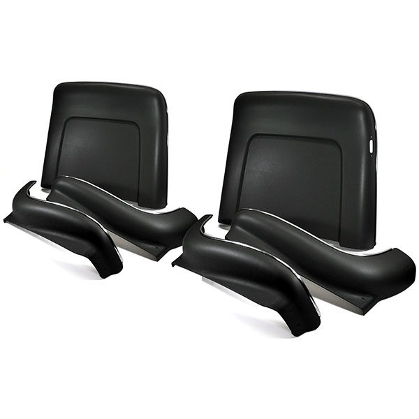 1968 Pontiac GTO/LeMans/Tempest SEAT BACK & APRON KIT (BLACK) 68 ALL AND 69-72 WITH RECLINING PASSENGER SEAT - 6 PIECES | IN2235Z