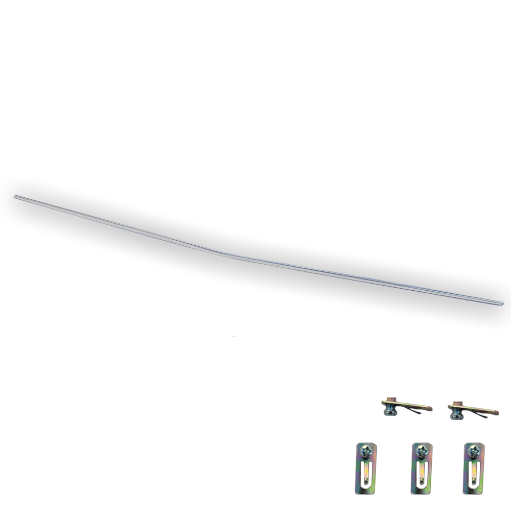 1972 Buick Skylark/GS/Regal/GN TRUNKLID MOLDING (REPRODUCTION) - LOWER TRUNK LID MOLDING. IT IS THE FACTORY STAINLESS AND COMES WITH CLIPS. GM # 8702568 | XP4706S