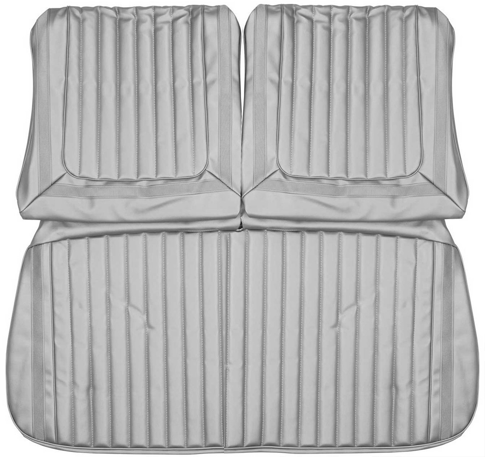 1969 Buick Skylark/GS/Regal/GN PUI SEAT COVERS (VERTICAL PLEATS WITH RAILROAD TRACK BORDER) - FRONT BENCH ONLY WITHOUT ARMREST | IN4728S