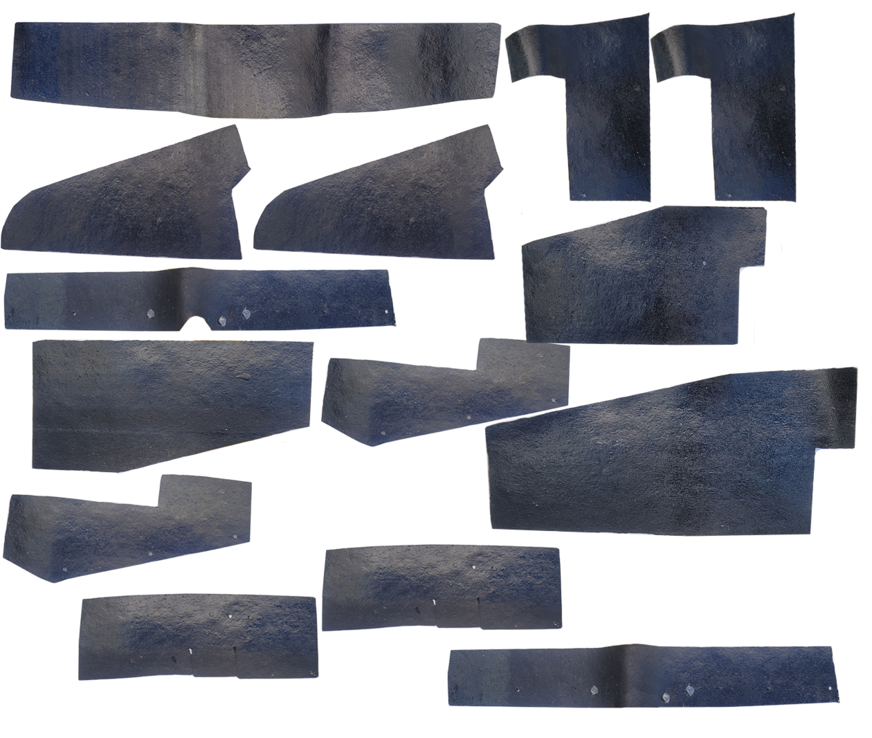 1967 Pontiac GTO/LeMans/Tempest A/C RUBBER FLAP SEAL KIT (14 PIECES) SEALS FOR THE CORE SUPPORT AND THE A/C CONDENSER ONLY | AC4795G