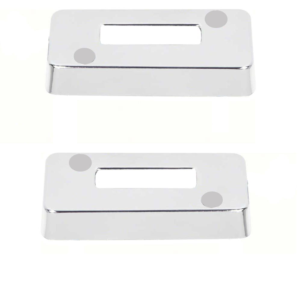 1972 Pontiac GTO/LeMans/Tempest BENCH SEAT HEADREST ESCUTCHEONS (CHROME) - PR | IN5270Z
