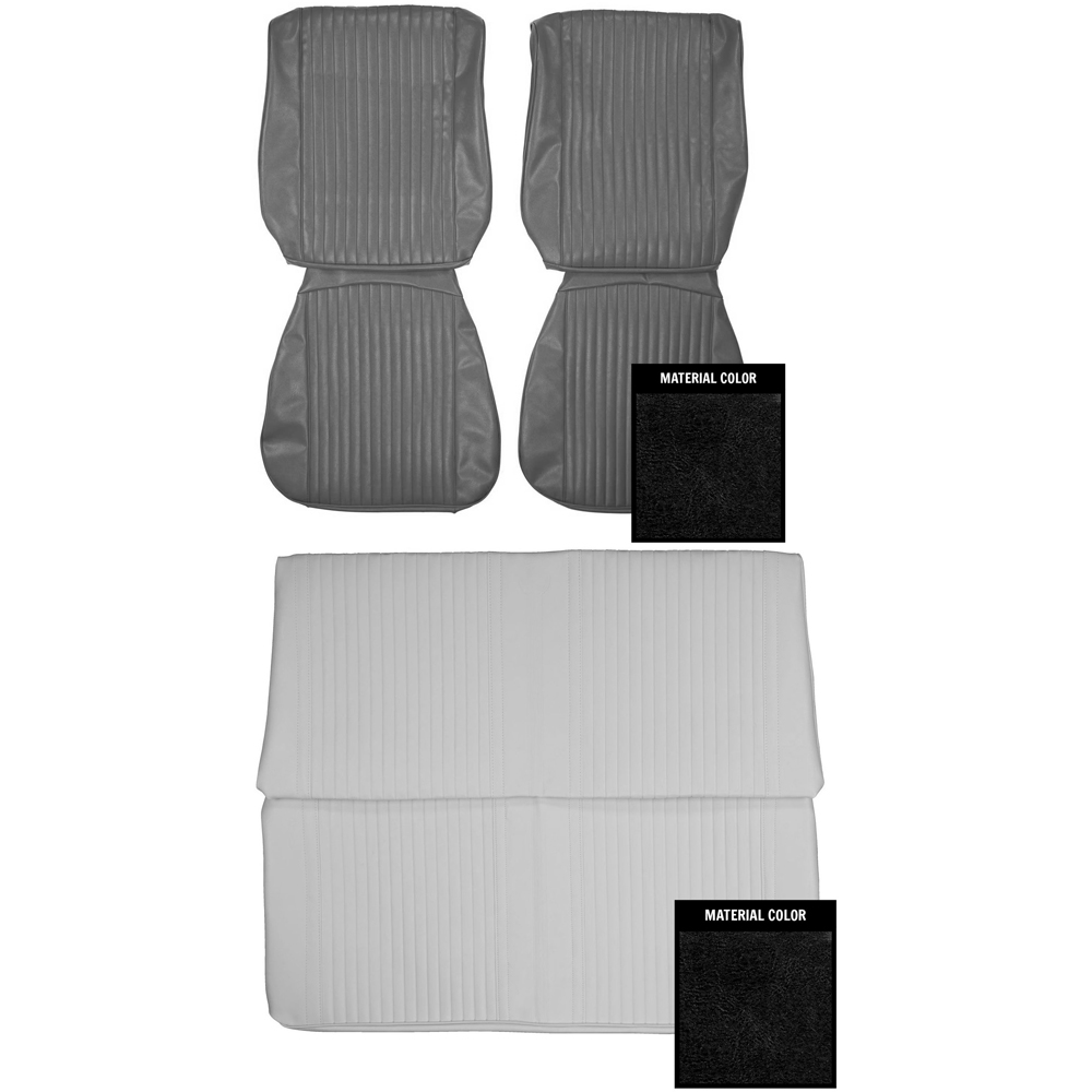 1964 Chevrolet Chevelle/Malibu STANDARD FRONT BUCKETS & REAR BENCH SEAT COVER COMPLETE SET (CONVERTIBLE) - SET | IN2887V