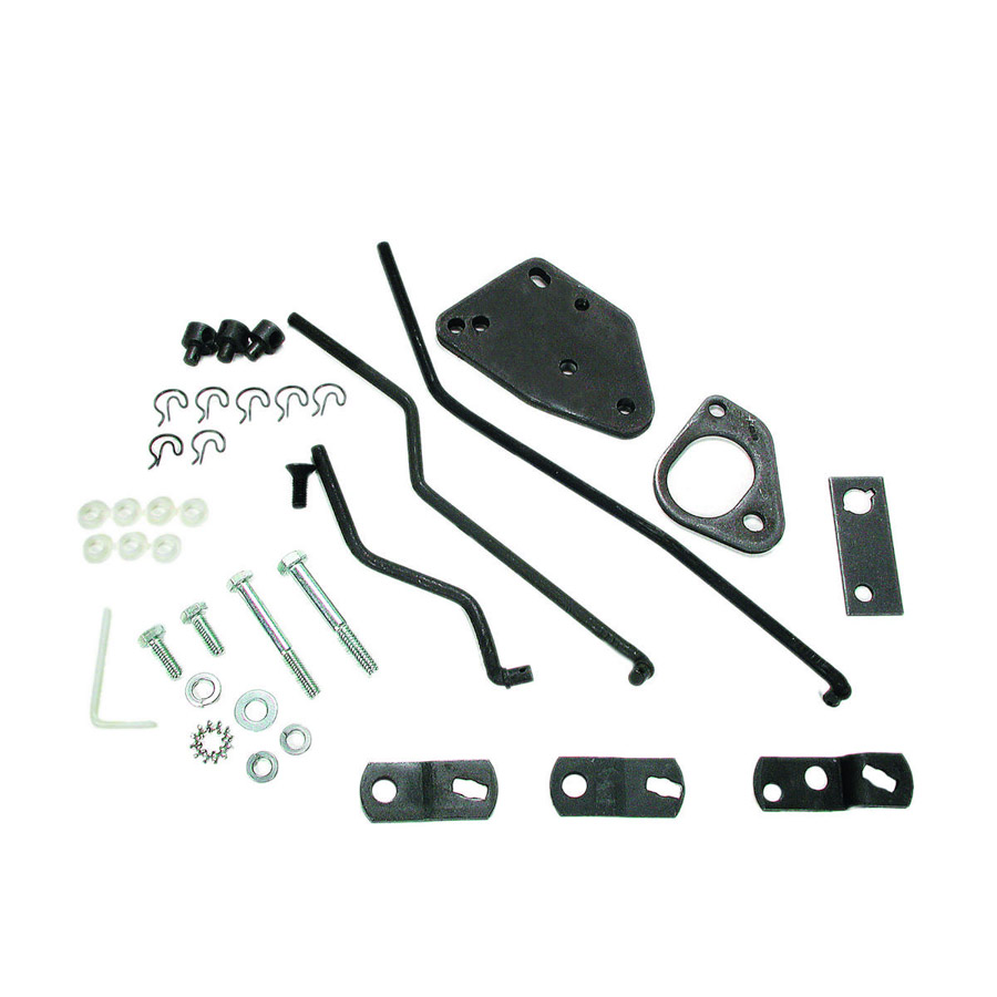 1969 Pontiac Firebird/TransAm FACTORY MANUAL TRANSMISSION 4 SPEED SHIFTER LINKAGE KIT FOR MUNCI TRANSMISSION (COMES COMPLETE WITH MOUNTING BRACKET THAT MOUNTS THE SHIFTER ON THE TRANSMISSION) #437 | MT6123F