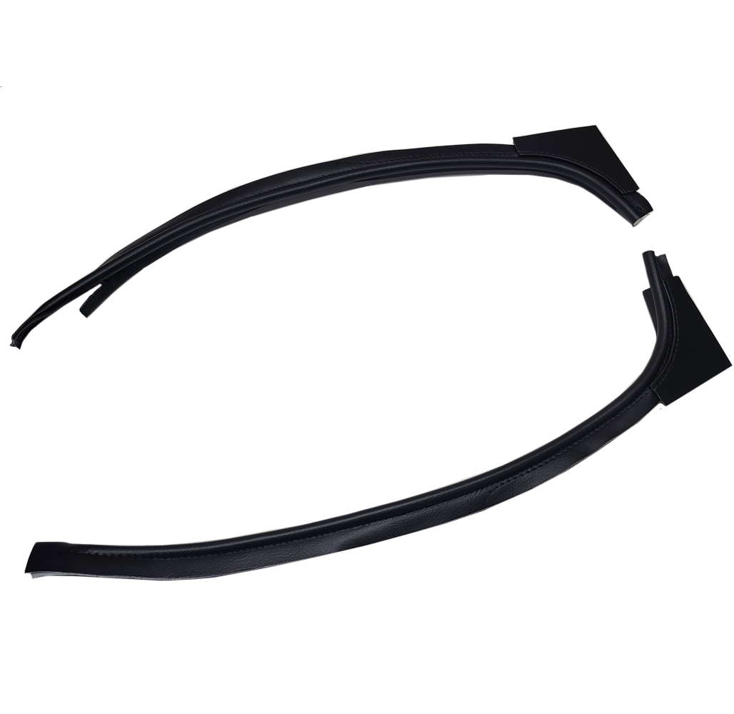 1971 Pontiac GTO/LeMans/Tempest DOOR JAMB MOLDED WINDLACE (BLACK) - PR | IN2553Z