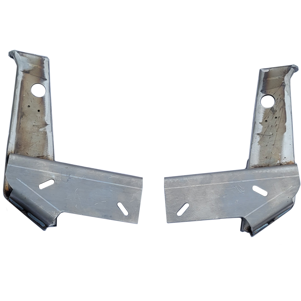 1969 Pontiac GTO/LeMans/Tempest FRONT BUMPER BRACKETS FOR CAR WITH HIDEAWAY HEADLIGHTS NEW (BARE METAL - PAINT TO MATCH) - SET MADE IN THE USA | BP5192G