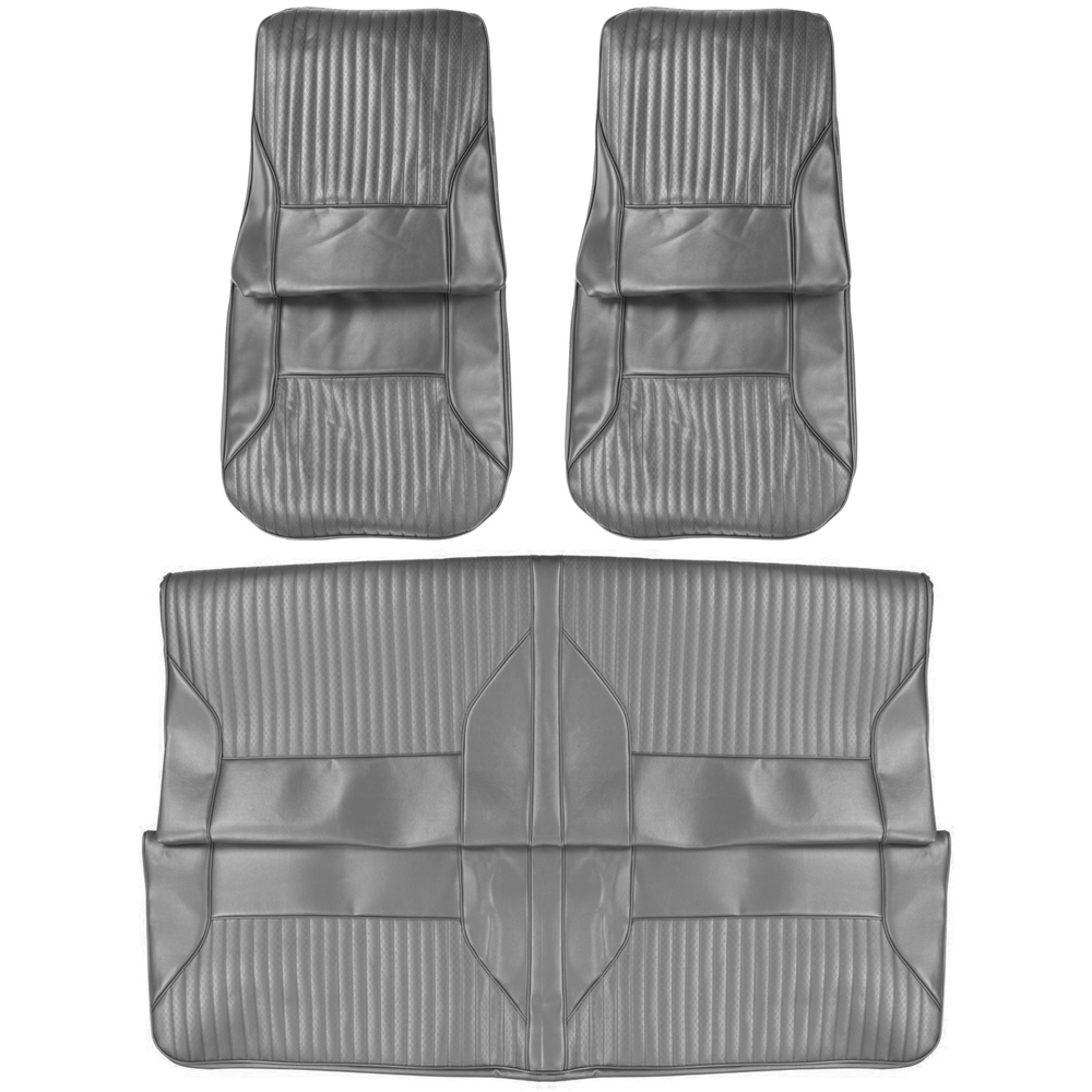 1968 Oldsmobile Cutlass/442/F85 FRONT BUCKETS & REAR BENCH SEAT COVER SET (HOLIDAY PUI) CONVERTIBLE | IN5328T