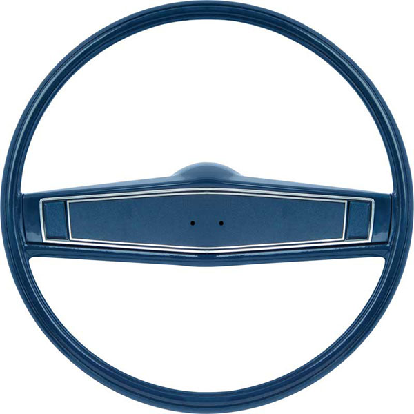 1969 Chevrolet Monte Carlo STANDARD DARK BLUE PLASTIC 2-SPOKE STEERING WHEEL KIT (THIS IS A REPRODUCTION STANDARD STEERING WHEEL THAT IS MOLDED IN DARK BLUE PLASTIC WITH 2 SPOKES, ACCEPTS HORN SHROUD. KIT INCLUDES STEERING WHEEL, HORN SHROUD, HORN BUTTONS AND HORN CONTACT) | ST5652C