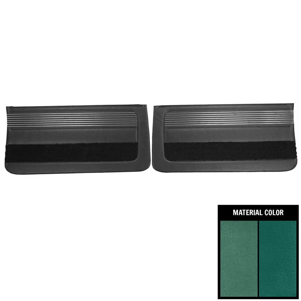 1966 Buick Skylark/GS/Regal/GN FRONT DOOR PANELS (PUI UNASSEMBLED) 2 TONE AQUA - PR | IN5197S
