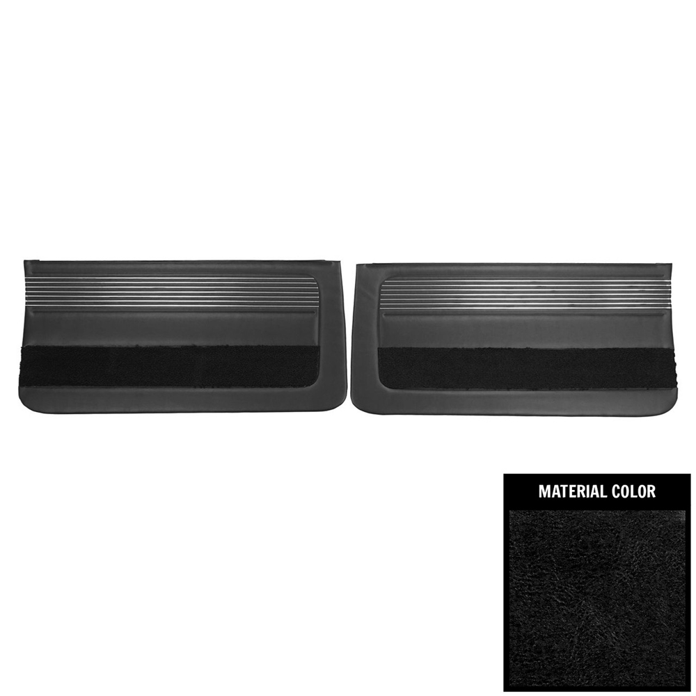 1966 Buick Skylark/GS/Regal/GN FRONT DOOR PANELS (PUI UNASSEMBLED) BLACK - PR | IN5198S