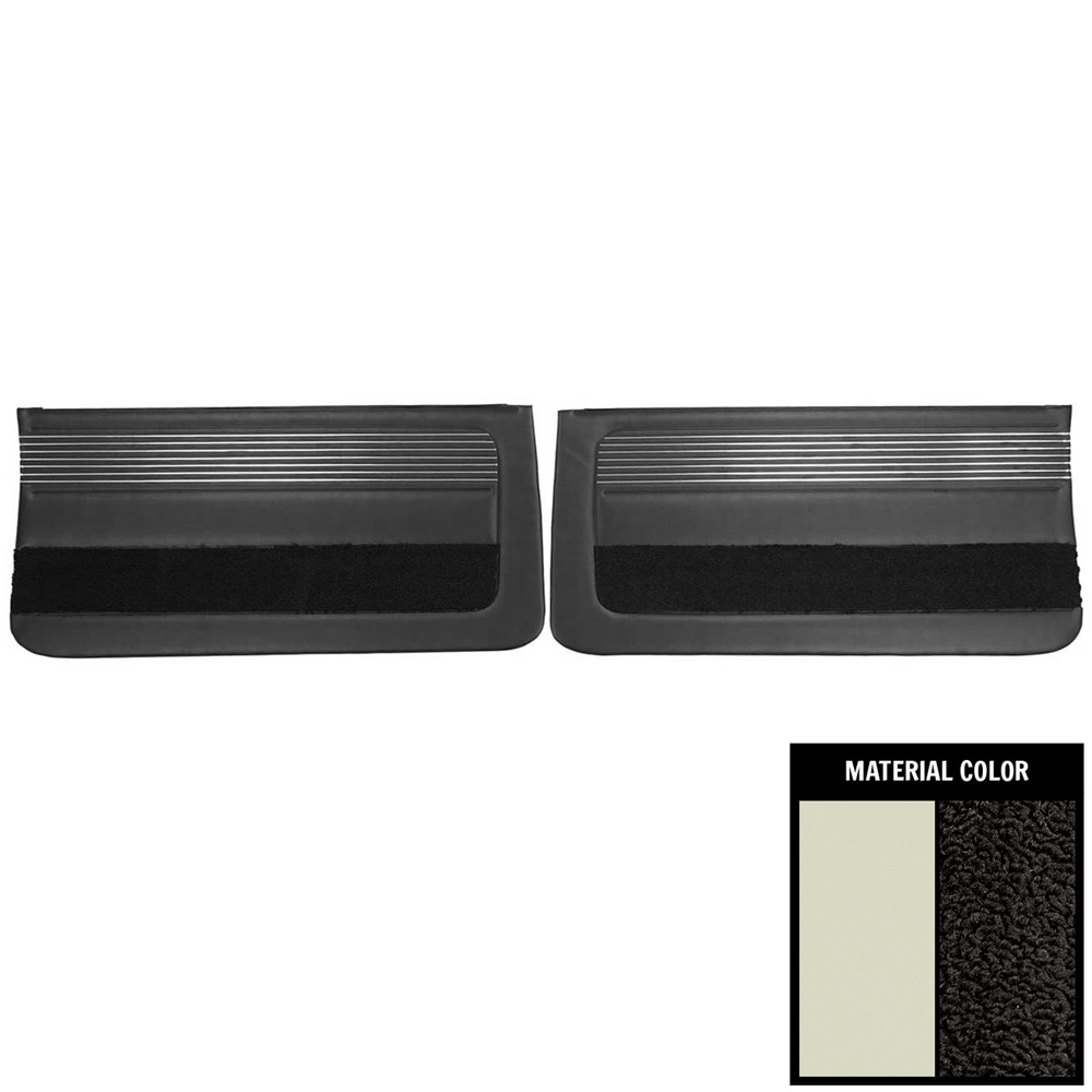 1966 Buick Skylark/GS/Regal/GN FRONT DOOR PANELS (PUI UNASSEMBLED) DOVE/OFF WHITE - PR | IN5200S