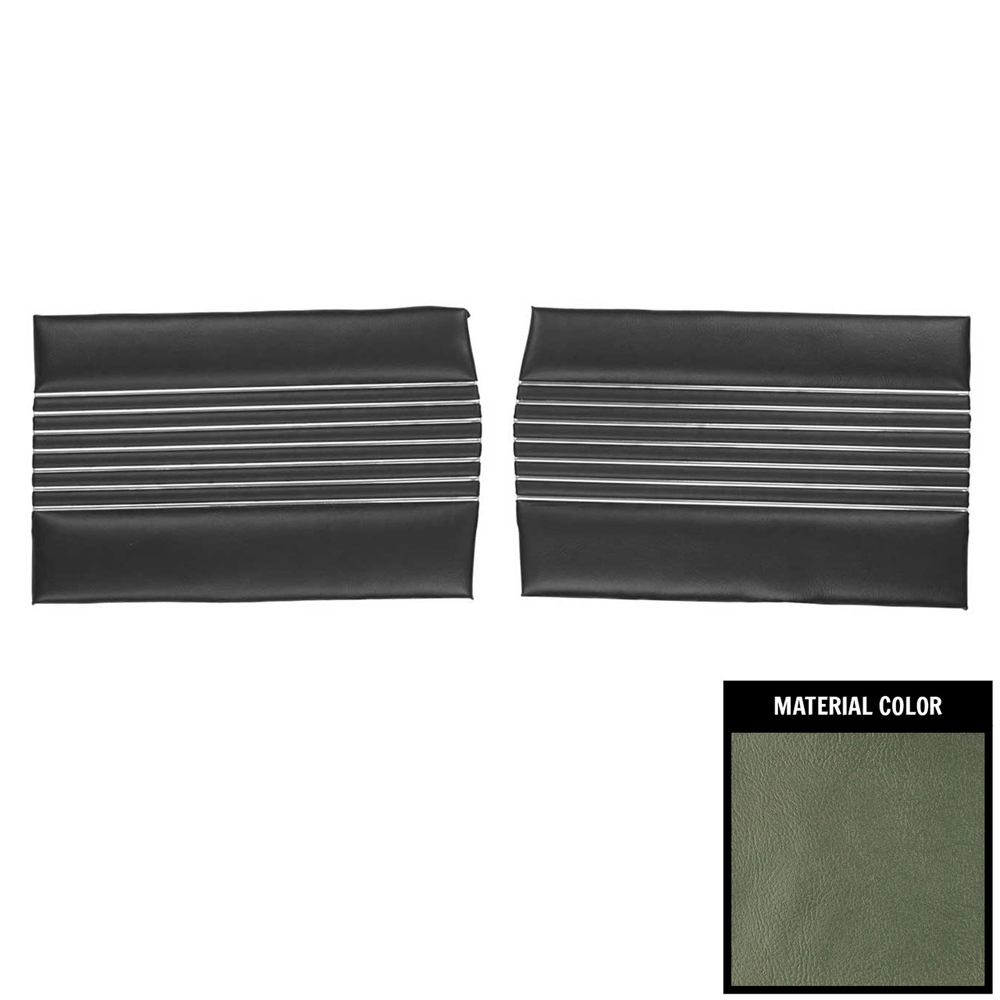 1966 Buick Skylark/GS/Regal/GN REAR QUARTER TRIM PANELS CONVERTIBLE (PUI UNASSEMBLED) 2 TONE AQUA - PR | IN5203S