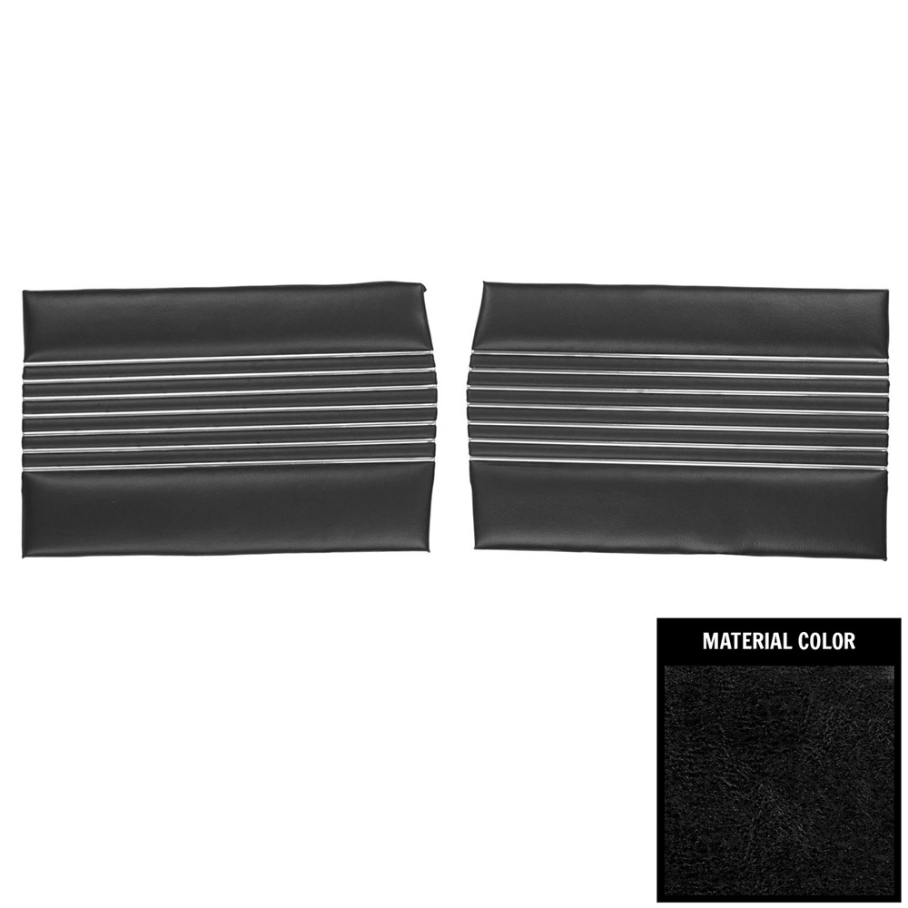 1966 Buick Skylark/GS/Regal/GN REAR QUARTER TRIM PANELS CONVERTIBLE (PUI UNASSEMBLED) BLACK - PR | IN5205S