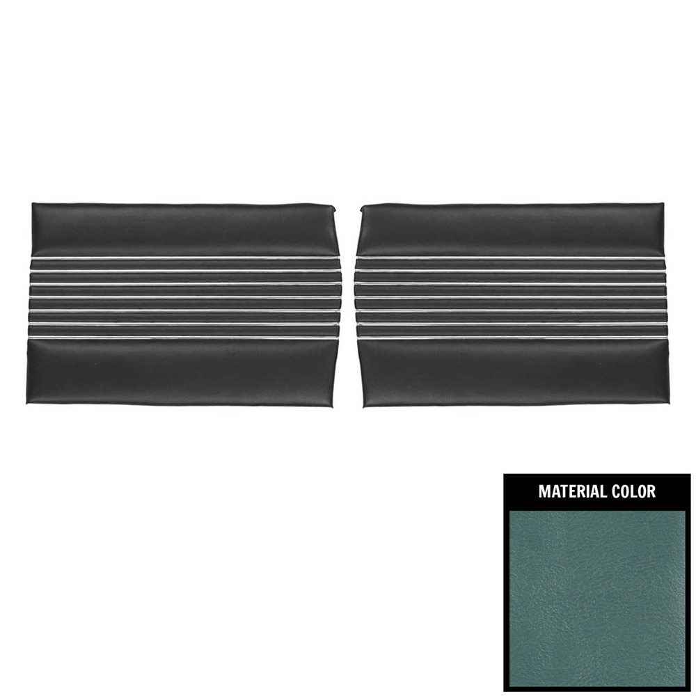 1966 Buick Skylark/GS/Regal/GN REAR QUARTER TRIM PANELS CONVERTIBLE (PUI UNASSEMBLED) 2 TONE BLUE - PR | IN5207S