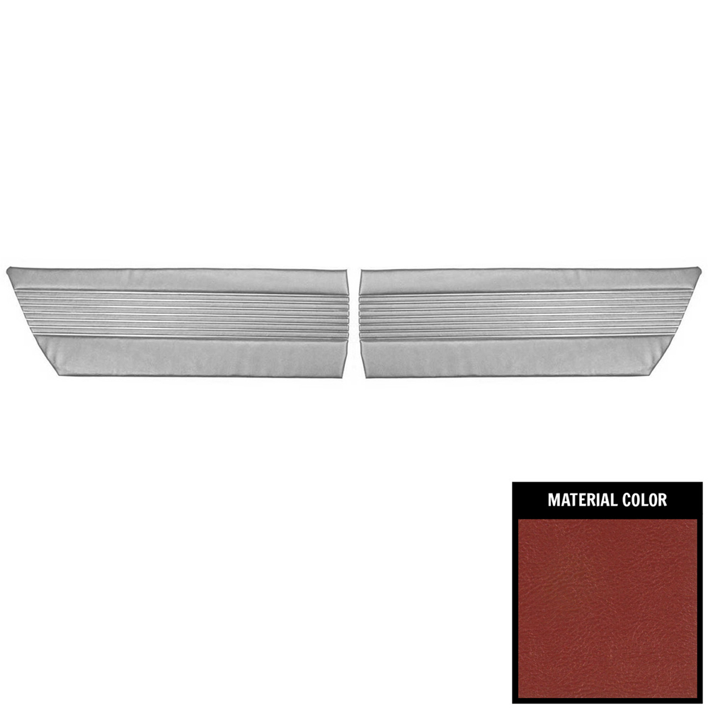 1966 Buick Skylark/GS/Regal/GN REAR QUARTER TRIM PANELS COUPE (PUI UNASSEMBLED) 2 TONE METALLIC RED - PR | IN5210S