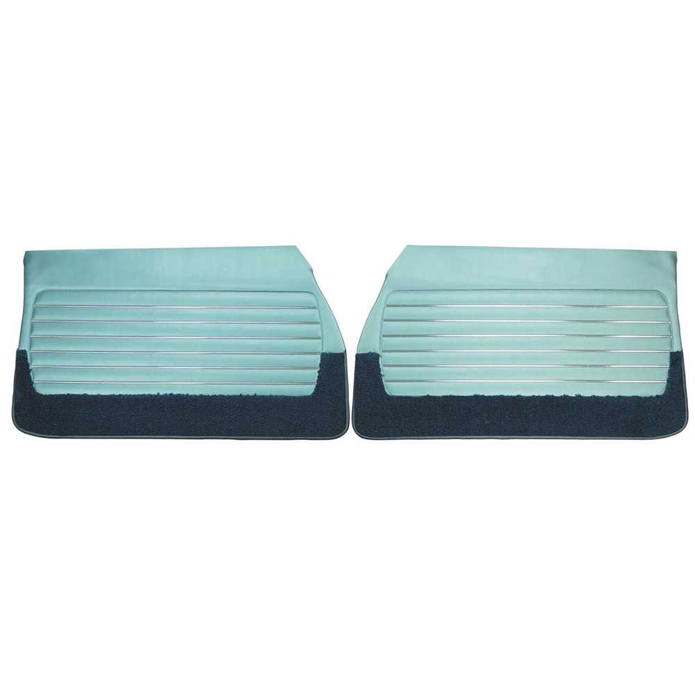 1968 Buick Skylark/GS/Regal/GN FRONT DOOR PANELS (PUI UNASSEMBLED) LIGHT BLUE - PR | IN5226S