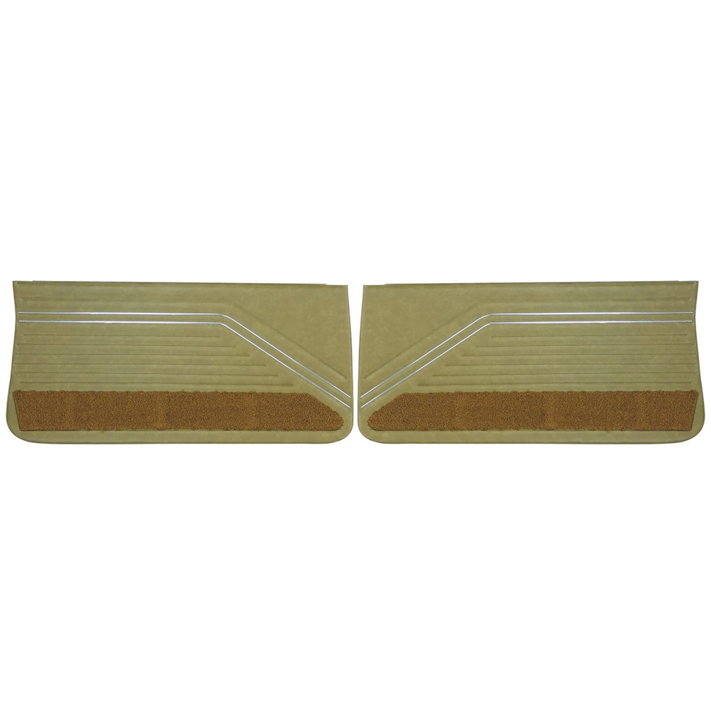 1967 Buick Skylark/GS/Regal/GN FRONT DOOR PANELS SKYLARK & GS (PUI UNASSEMBLED) SADDLE - PR | IN5234S
