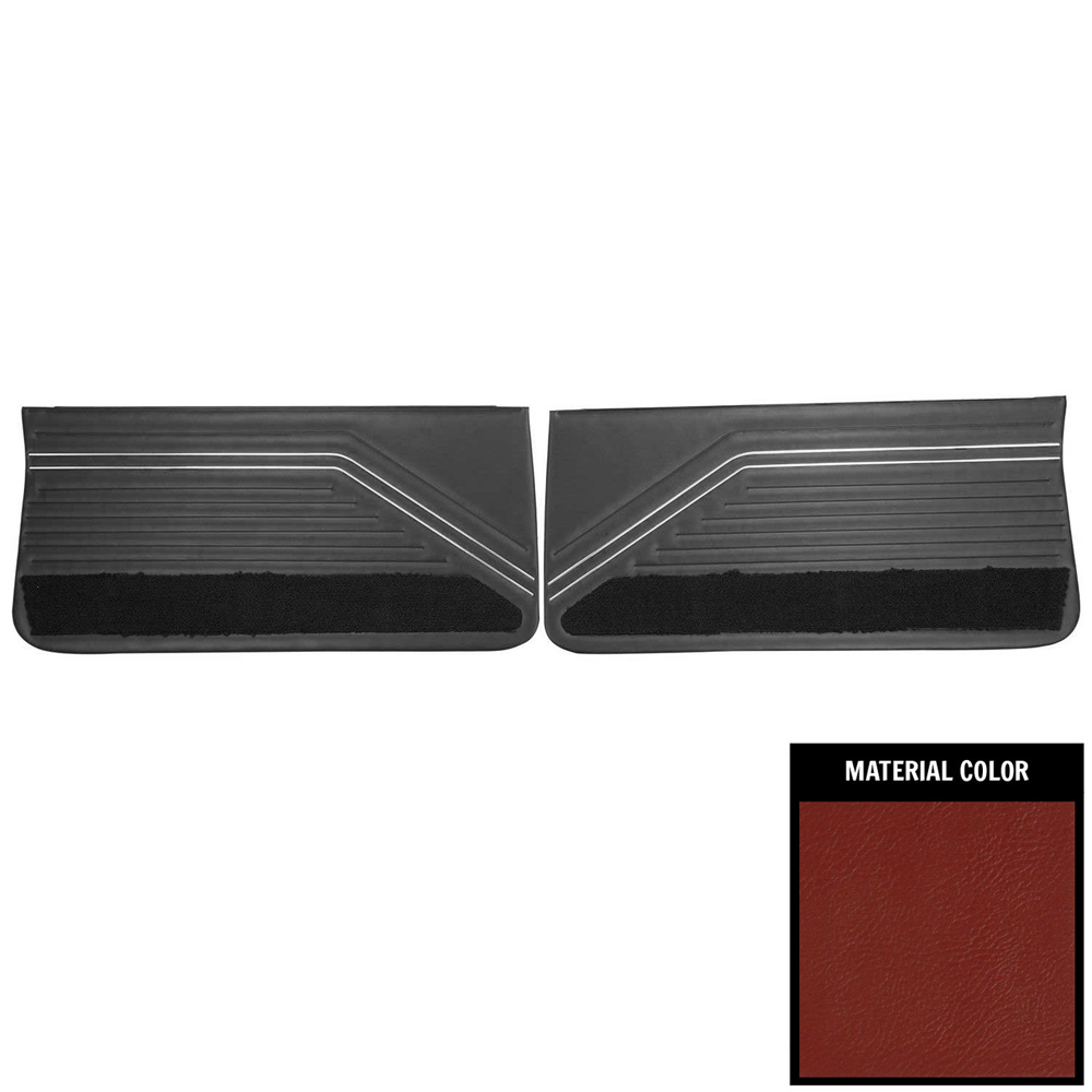 1967 Buick Skylark/GS/Regal/GN FRONT DOOR PANELS SKYLARK & GS (PUI UNASSEMBLED) RED - PR | IN5237S