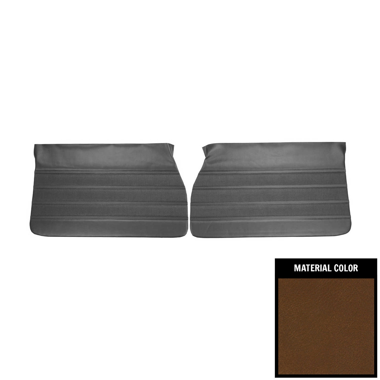 1970 Buick Skylark/GS/Regal/GN FRONT DOOR PANELS SKYLARK & GS (PUI UNASSEMBLED) DARK SADDLE - PR | IN5242S