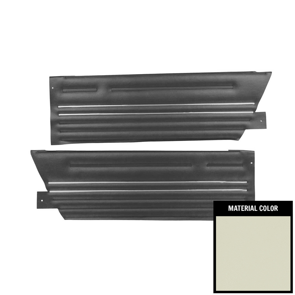 1967 Buick Skylark/GS/Regal/GN REAR QUARTER TRIM PANELS SKYLARK/GS COUPE (PUI UNASSEMBLED) OFF WHITE - PR | IN5254S