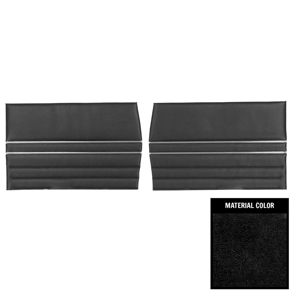 1967 Buick Skylark/GS/Regal/GN REAR QUARTER TRIM PANELS SKYLARK/GS CONVERTIBLE (PUI UNASSEMBLED) BLACK - PR | IN5258S