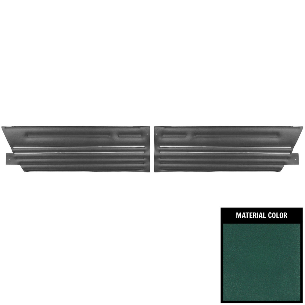 1967 Buick Skylark/GS/Regal/GN REAR QUARTER TRIM PANELS SKYLARK/GS COUPE (PUI UNASSEMBLED) DARK AQUA - PR | IN5259S
