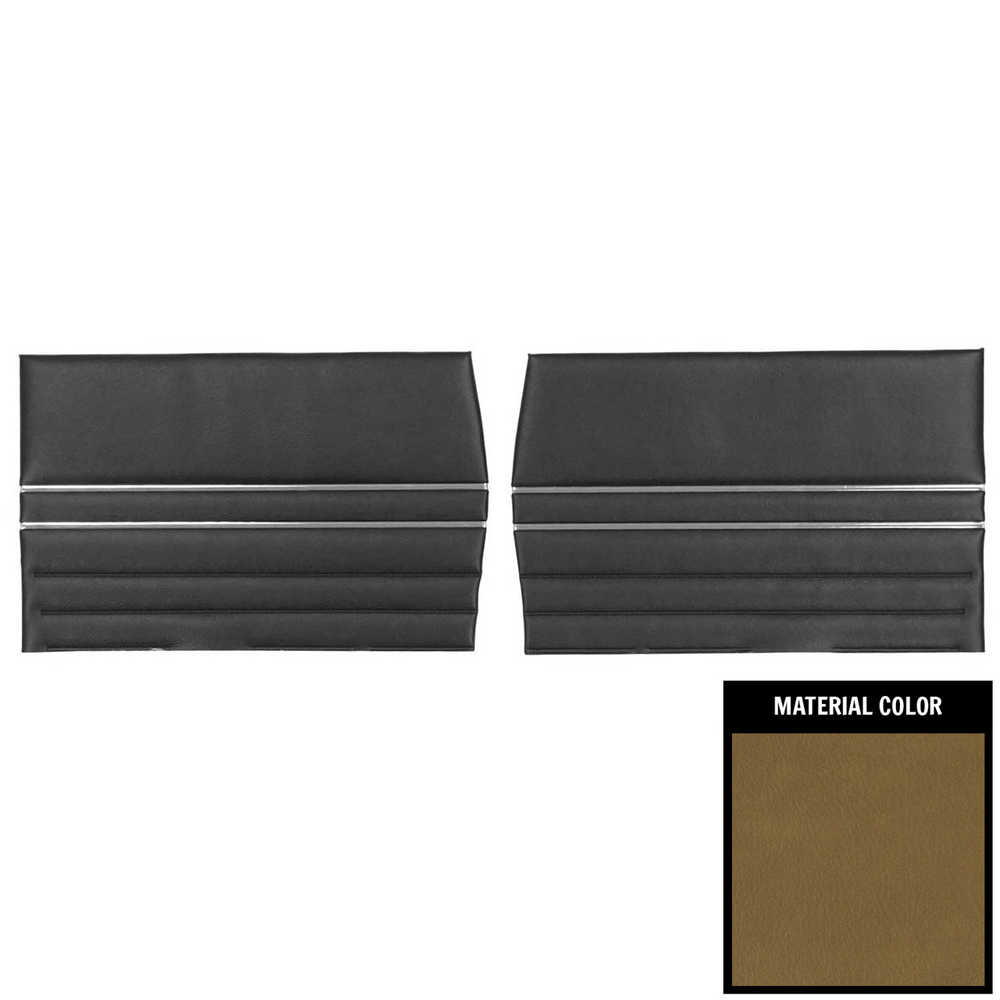 1967 Buick Skylark/GS/Regal/GN REAR QUARTER TRIM PANELS SKYLARK/GS CONVERTIBLE (PUI UNASSEMBLED) SADDLE - PR | IN5263S