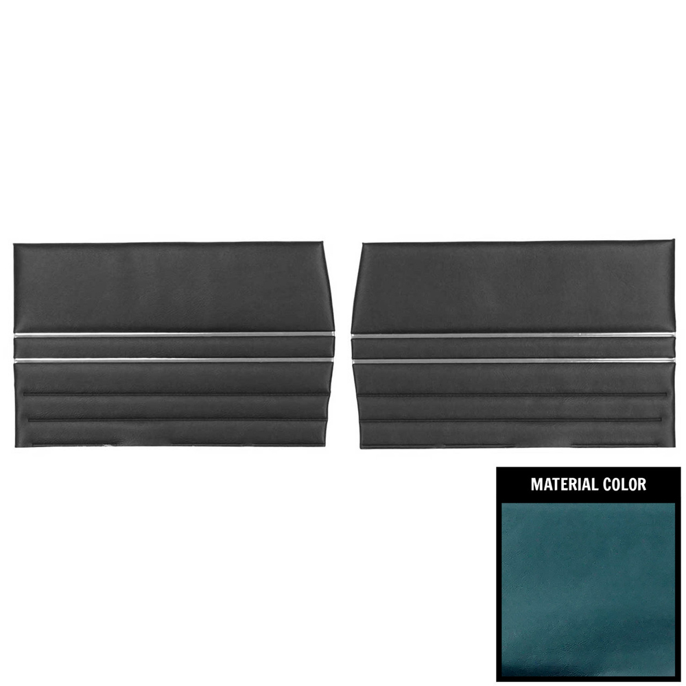 1967 Buick Skylark/GS/Regal/GN REAR QUARTER TRIM PANELS SKYLARK/GS CONVERTIBLE (PUI UNASSEMBLED) BLUE - PR | IN5265S