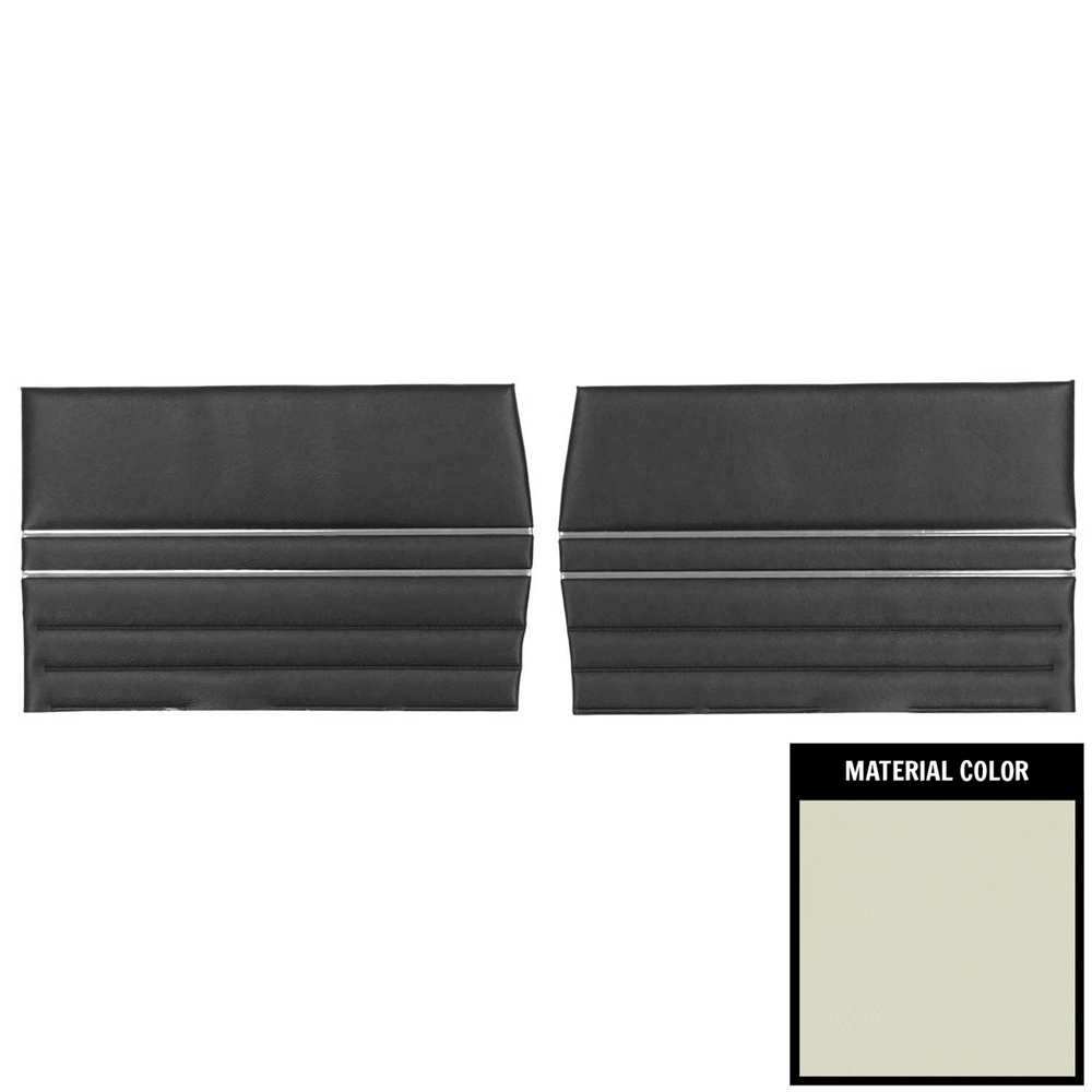 1967 Buick Skylark/GS/Regal/GN REAR QUARTER TRIM PANELS SKYLARK/GS CONVERTIBLE (PUI UNASSEMBLED) OFF WHITE - PR | IN5267S