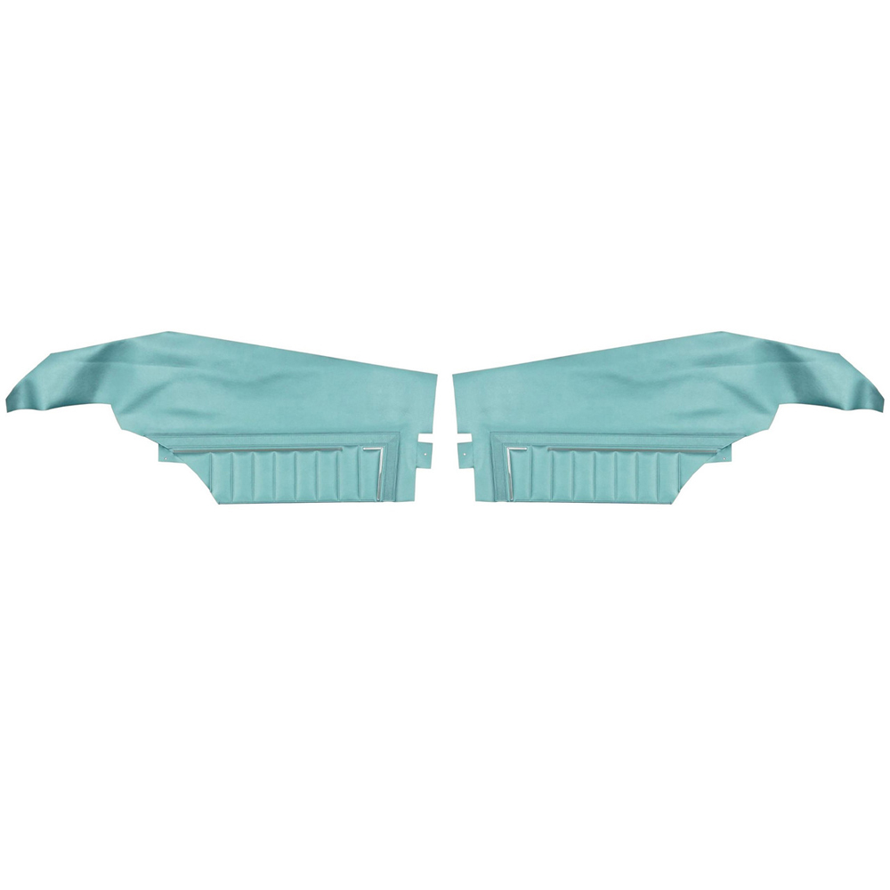 1969 Buick Skylark/GS/Regal/GN REAR QUARTER TRIM PANELS WITH VERTICAL LINES CONVERTIBLE (PUI UNASSEMBLED) LIGHT BLUE - PR | IN5279S