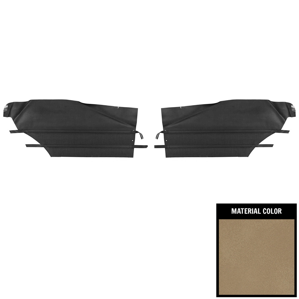 1970 Buick Skylark/GS/Regal/GN REAR QUARTER TRIM PANELS CUSTOM SKYLARK COUPE (PUI UNASSEMBLED) SANDALWOOD - PR | IN5293S