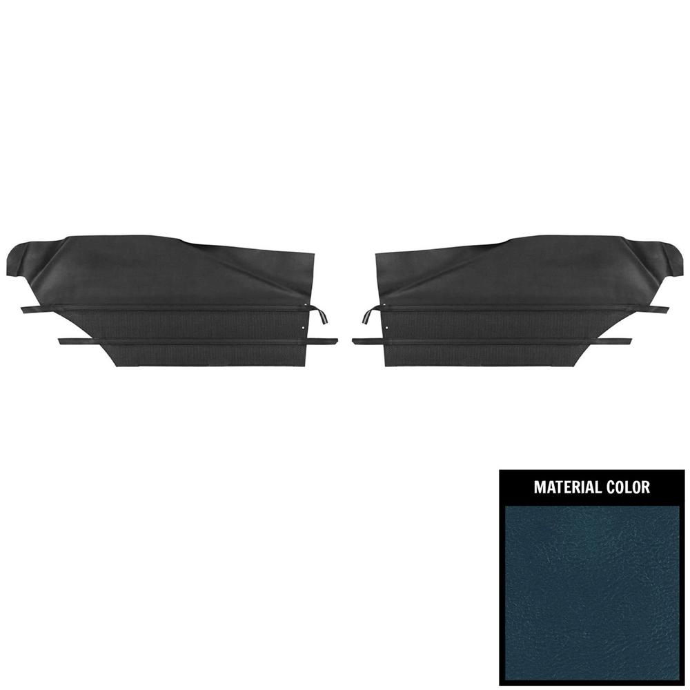 1970 Buick Skylark/GS/Regal/GN REAR QUARTER TRIM PANELS SKYLARK/GS COUPE (PUI UNASSEMBLED) DARK METALLIC BLUE - PR | IN5295S