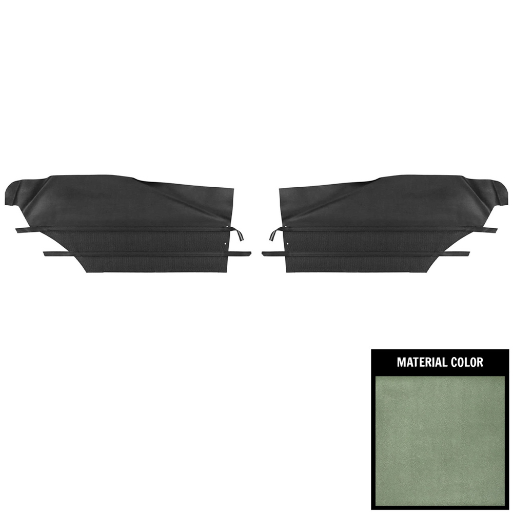 1970 Buick Skylark/GS/Regal/GN REAR QUARTER TRIM PANELS SKYLARK/GS COUPE (PUI UNASSEMBLED) DARK METALLIC GREEN - PR | IN5296S