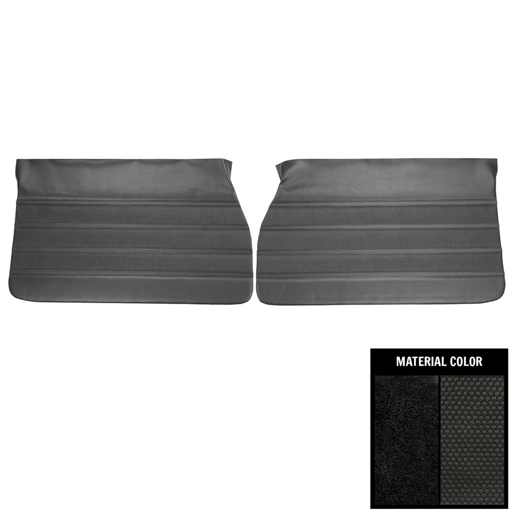 1970 Buick Skylark/GS/Regal/GN FRONT DOOR PANELS SKYLARK CUSTOM (PUI UNASSEMBLED) BLACK - PR | IN5311S