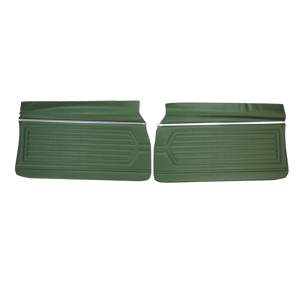1972 Buick Skylark/GS/Regal/GN FRONT DOOR PANELS STANDARD WITH HORIZONTAL PLEATS (PUI UNASSEMBLED) DARK GREEN - PR | IN5314S