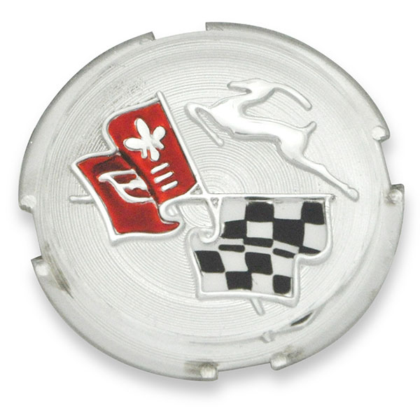 1958 Chevrolet Impala/Caprice/Bel Air HORN RING EMBLEM (RUNNING DEER OVER CROSSFLAGS) | ST5846P