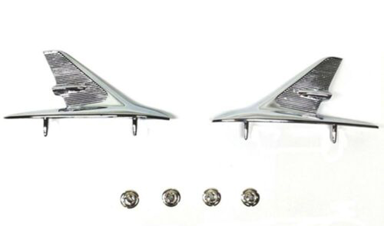 1960 Chevrolet Impala/Caprice/Bel Air FENDER TOP ORNAMENTS (CHROME) - PR | EM5873P