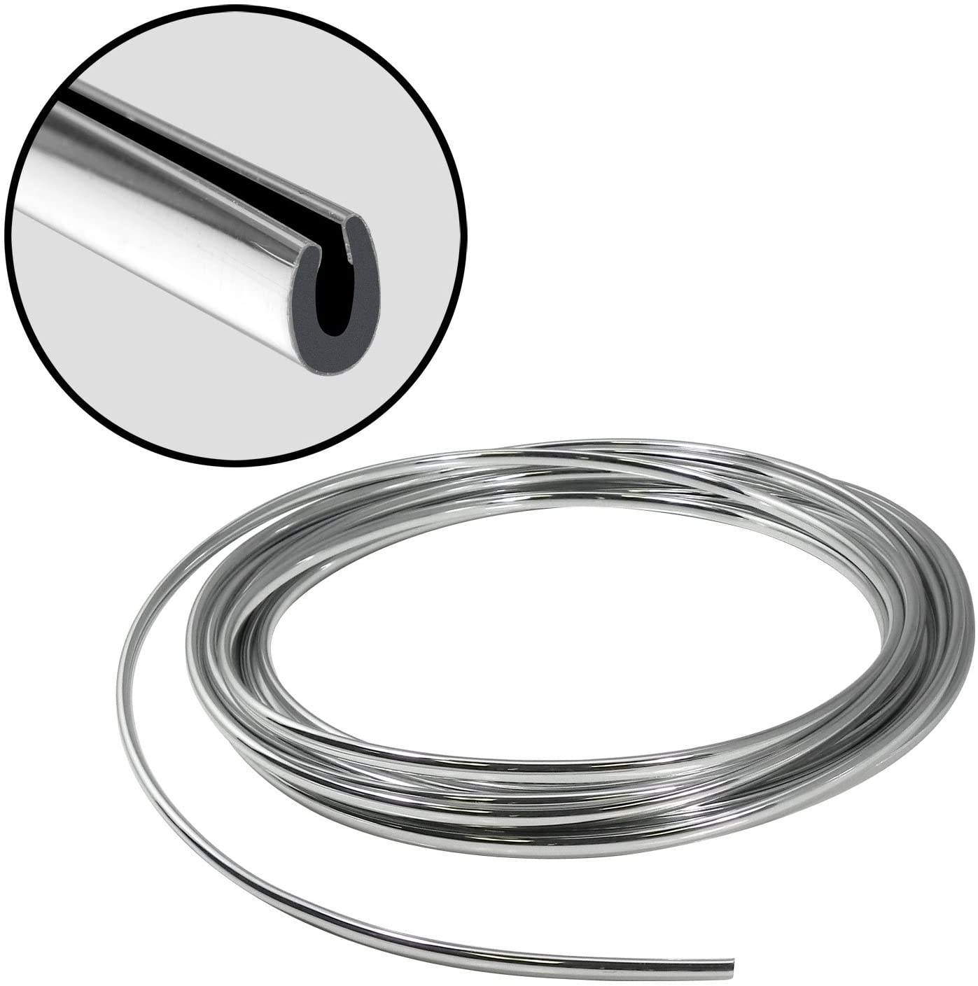 1978 Pontiac Firebird/TransAm BUCKET SEAT CHROME KIT (12 FT ROLL FROM BULK CHROME EDGING) | IN6384F