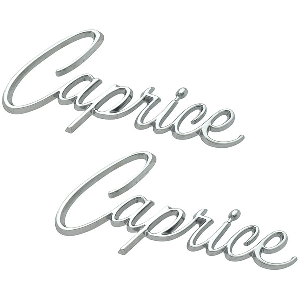 1966 Chevrolet Impala/Caprice/Bel Air 'CAPRICE' FRONT FENDER EMBLEMS - PR | EM6183P