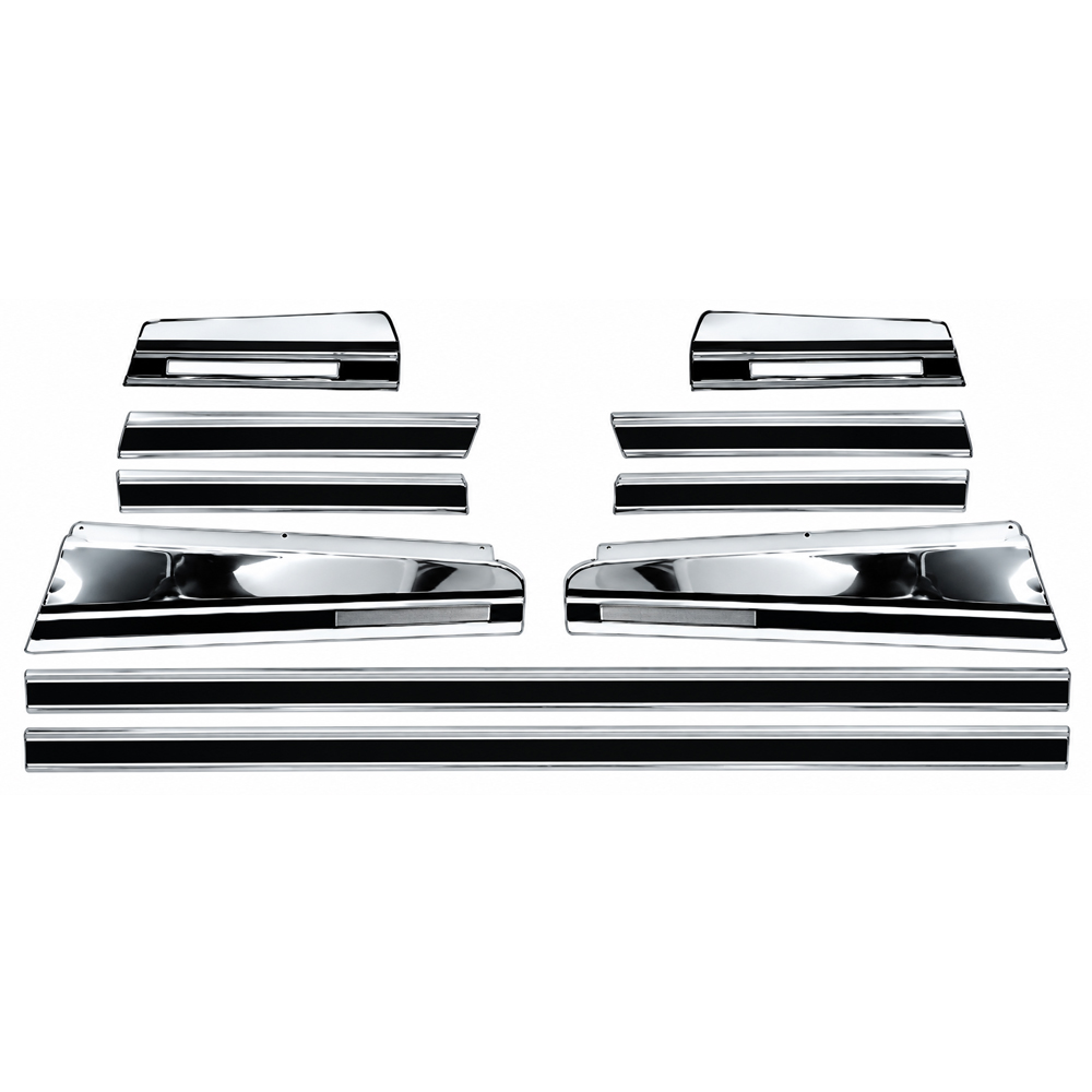 1970 Chevrolet Monte Carlo LOWER BODY SIDE MOLDING SET (REPRODUCTION) - 10 PIECES W/O CLIPS | XP2585M