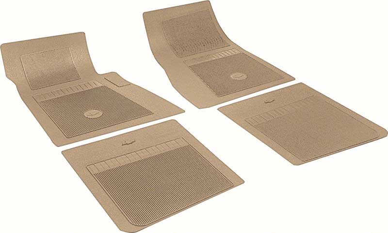 1972 Chevrolet Monte Carlo FAWN FLOOR MAT â€“ RUBBER 4 PC SET | IN6142C