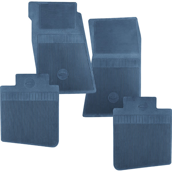 1968 Chevrolet Nova/Chevy II DARK BLUE FLOOR MAT SET - RUBBER | IN6526C
