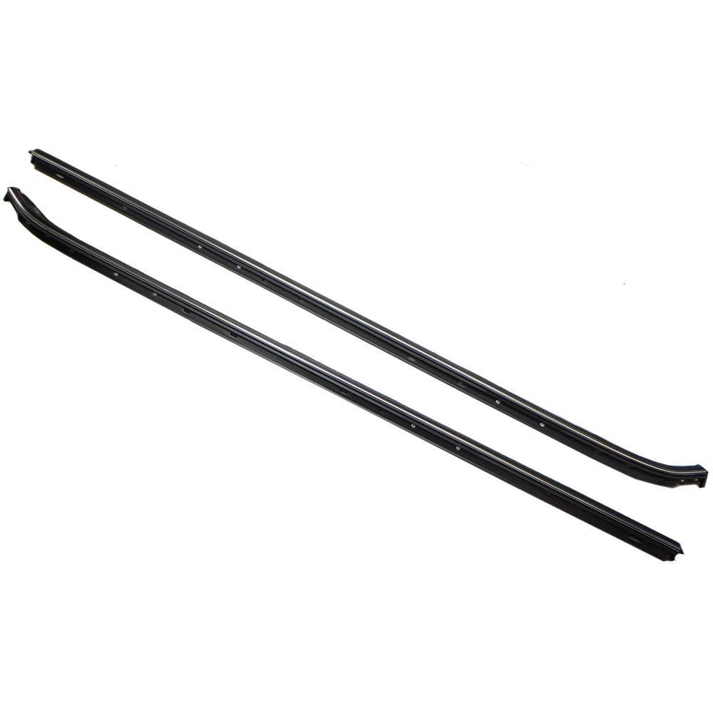 1973 Chevrolet Monte Carlo OUTER WINDOWFELT KIT OEM 2 PIECE - OEM OUTER DOOR WINDOW FELTS. THEY SIT OUTSIDE OF THE DOOR GLASS AND SQUEEZE AGAINST THE GLASS. THEY COME WITH THE STAINLESS BEAD | WS2448M