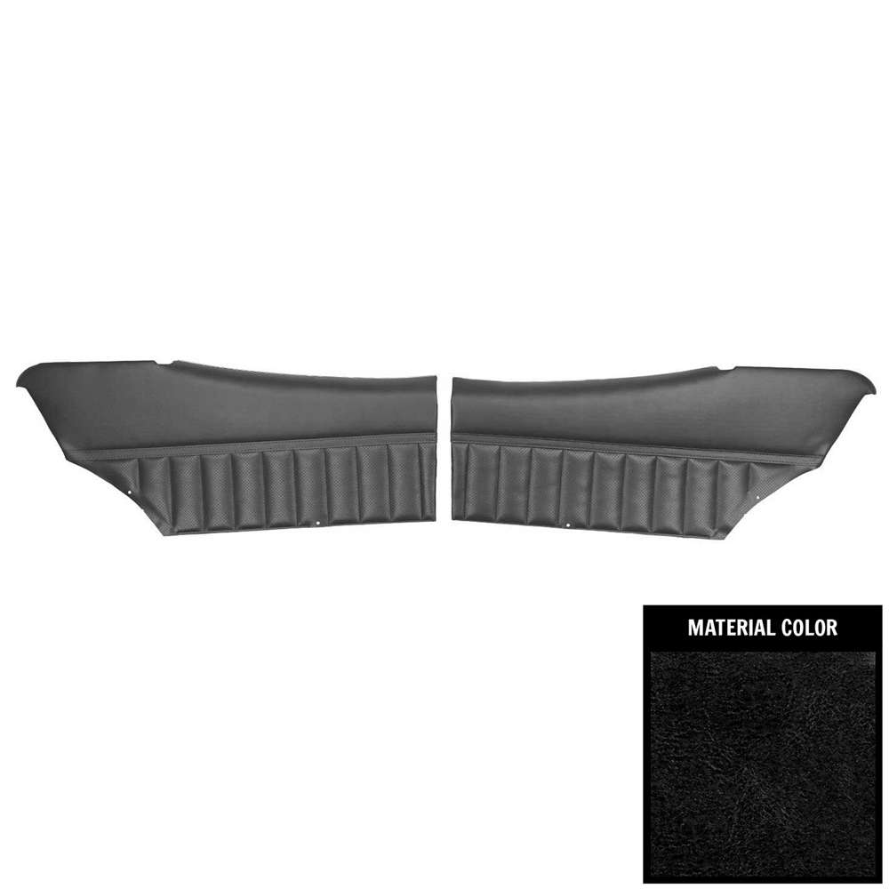 1972 Buick Skylark/GS/Regal/GN REAR QUARTER TRIM PANELS CUSTOM WITH HORIZONTAL ACCENT BANDS & VERTICAL PLEATS (PUI ASSEMBLED) COUPE - PR | IN5479S