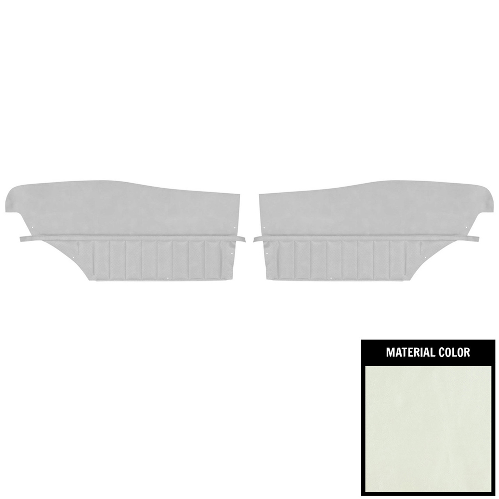 1972 Buick Skylark/GS/Regal/GN REAR QUARTER TRIM PANELS CUSTOM WITH HORIZONTAL ACCENT BANDS & VERTICAL PLEATS (PUI UNASSEMBLED) COUPE PEARL - PR | IN5482S