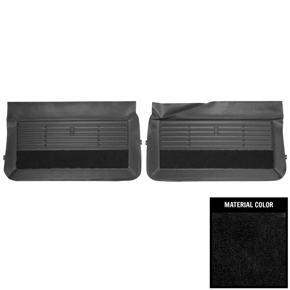 1965 Buick Skylark/GS/Regal/GN FRONT DOOR PANELS (PUI UNASSEMBLED) BLACK - PR | IN5496S