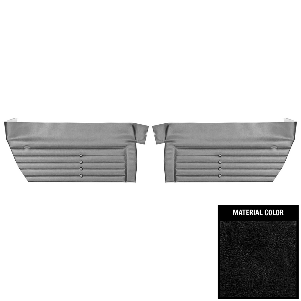 1965 Buick Skylark/GS/Regal/GN REAR QUARTER TRIM PANELS COUPE (PUI UNASSEMBLED) BLACK - PR | IN5504S