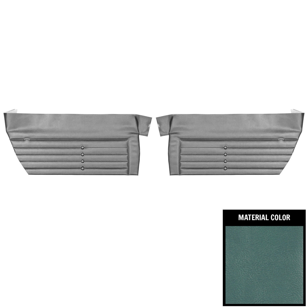 1965 Buick Skylark/GS/Regal/GN REAR QUARTER TRIM PANELS COUPE (PUI UNASSEMBLED) LIGHT BLUE - PR | IN5505S